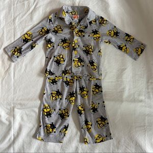 Despicable Me Minions Toddler Pajama Set Yellow Gray 2T